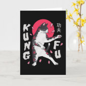 Kung Fu Cat Kaart (Gele Bloem)