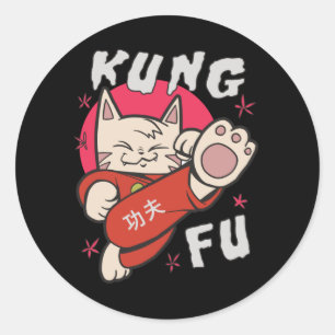 Kung Fu Cat Ronde Sticker
