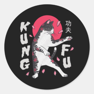 Kung Fu Cat Ronde Sticker