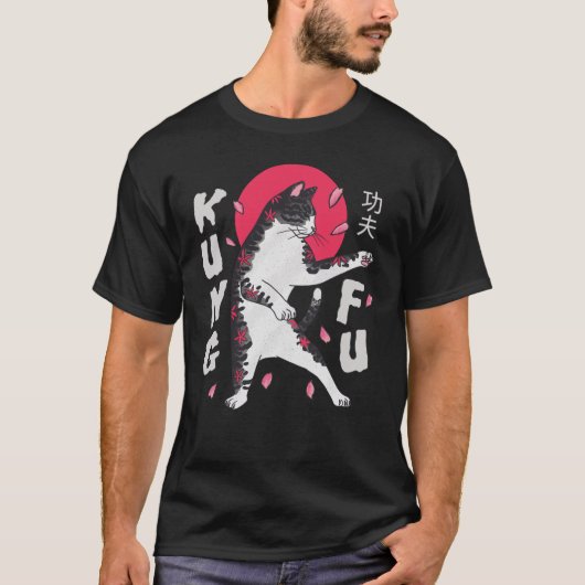 Kung Fu Cat T-shirt (Voorkant)
