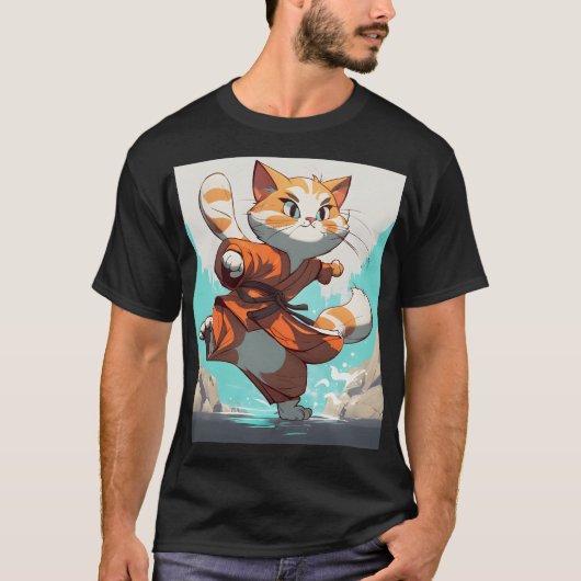 Kung Fu cat T-shirt (Voorkant)