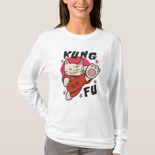 Kung Fu Cat T-shirt (Voorkant)