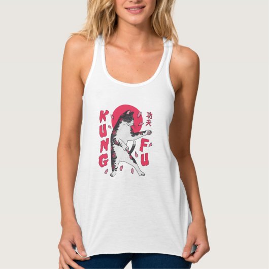 Kung Fu Cat Tanktop (Voorkant)