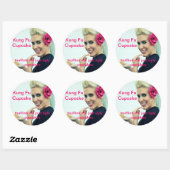 Kung Fu Cupcake Ronde Sticker (Vel)