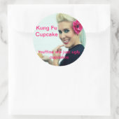 Kung Fu Cupcake Ronde Sticker (Tas)