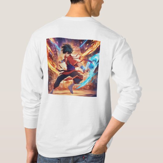 Kung Fu Fighter 3 Plus-symbool T-shirt (Achterkant)