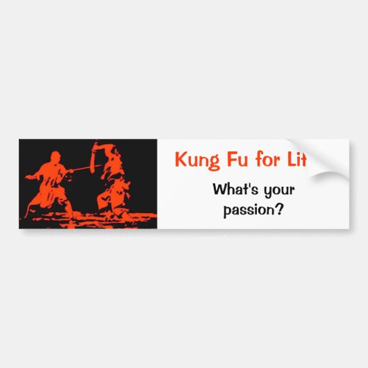Kung Fu for Life Bumpersticker (Voorkant)