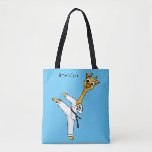 Kung Fu giraffe cartoon Draagtas