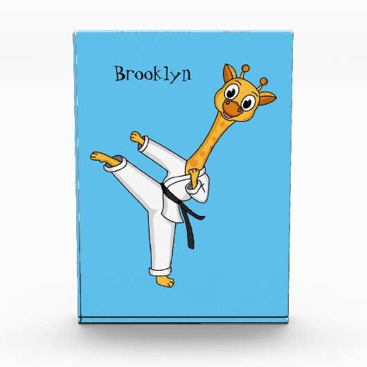 Kung Fu giraffe cartoon Fotoblokken (Voorkant)