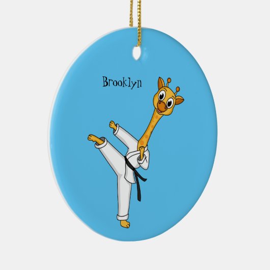 Kung Fu giraffe cartoon Keramisch Ornament (Rechts)
