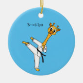 Kung Fu giraffe cartoon Keramisch Ornament (Voorkant)