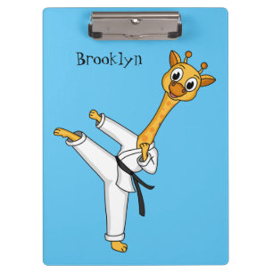 Kung Fu giraffe cartoon Klembord