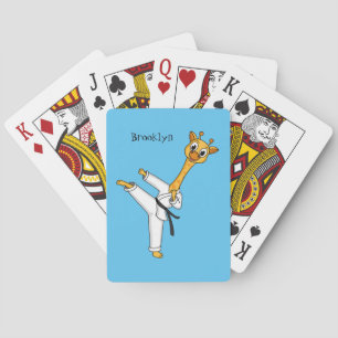 Kung Fu giraffe cartoon Pokerkaarten