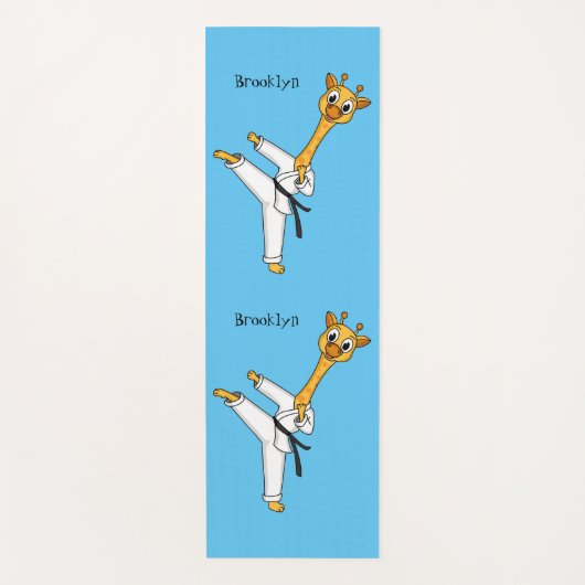 Kung Fu giraffe cartoon Yogamat (Voorkant)