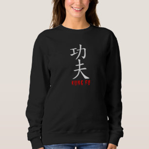 Kung Fu in Japanse en Chinese Kanji-tekens Trui