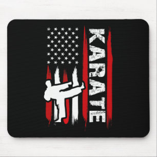 Kung Fu Karate Usa Vlag Zwarte Band Vechtkunsten Muismat