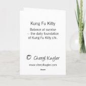 Kung Fu Kitty/obtiennent la carte de voeux bonne (Dos)