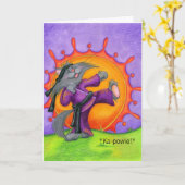 Kung Fu Kitty/obtiennent la carte de voeux bonne (Fleur jaune)