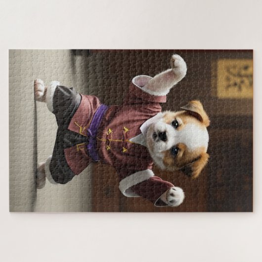 Kung-Fu Master puppies Legpuzzel (Horizontaal)