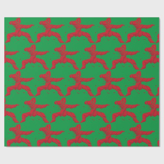 Kung Fu Monk Cadeaupapier (Vlak)