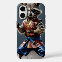Kung fu Raccoon iPhone 16 Hoesje