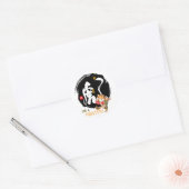 Kung Fu Tiger Fighter Inspirerend Keepomwille Ronde Sticker (Envelop)