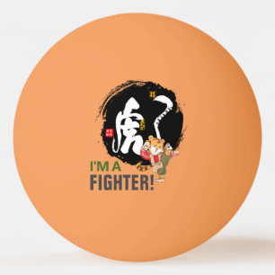 Kung Fu Tiger Ik ben een strijdige Vaderdag-cadeau Pingpongballen