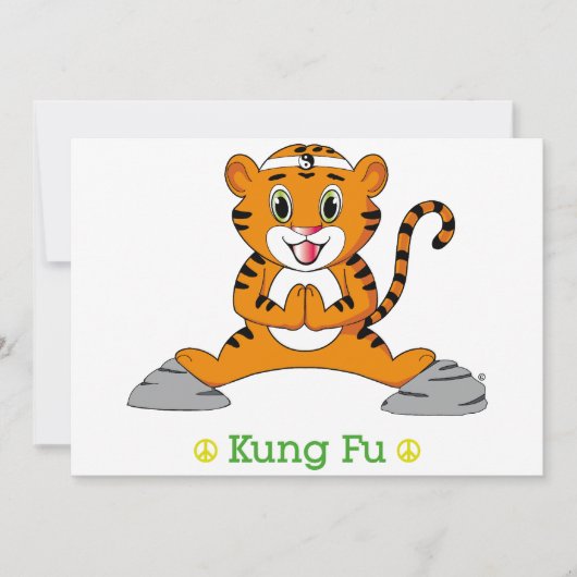 Kung Fu Tiger™ Uitnodiging (Voorkant)