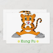 Kung Fu Tiger™ Uitnodiging (Voorkant / Achterkant)
