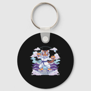 Kung Fu Tijger Pagode Toren Judo Mma Taekwondo Tra Sleutelhanger
