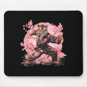 Kung Fu Tijger Taekwondo Kickboksen Sakura Boom Muismat