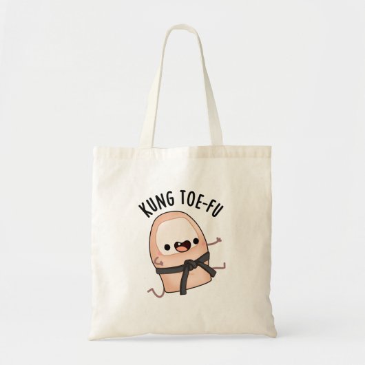 Kung Toe-fu Funny Big Toe Pun Tote Bag (Voorkant)