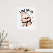 Kung Toe-fu Grappige Grote Teen Punt Poster (Keuken)