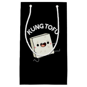 Kung Tofu Funny Kungfu Tofu Pun Dark BG Klein Cadeauzakje