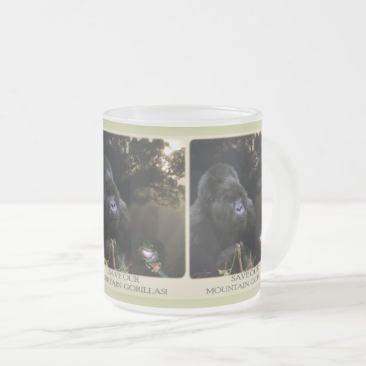 Kunga Mountain Gorilla Partisan de la faune Mug (Devant droit)