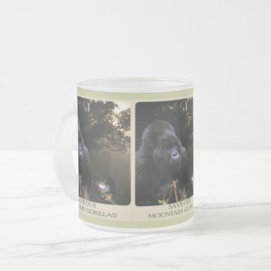 Kunga Mountain Gorilla Partisan de la faune Mug (Devant gauche)