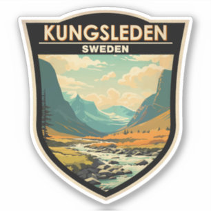 Kungsleden Zweden Reizen Kunst Vintage Sticker