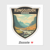Kungsleden Zweden Reizen Kunst Vintage Sticker (Vel)