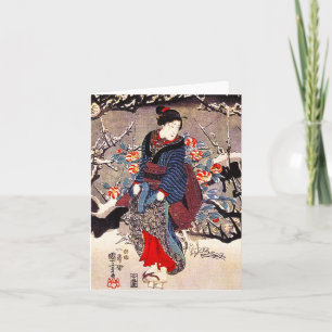 Kuniyoshi Drie Vrouwen Noteren Kaart