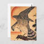 Kuniyoshi Hawk Briefkaart (Voorkant / Achterkant)
