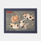  Kuniyoshi Japans kat art Poses Deurmat (Voorkant)