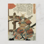 Kuniyoshi  Japans Samurai Imagawa Yoshimo Briefkaart (Voorkant)
