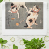  Kuniyoshi Japanse kunstschildpadden Theedoek (Gevouwen)