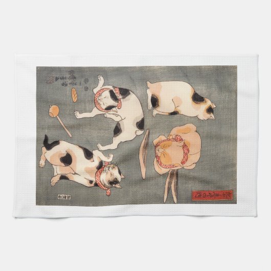  Kuniyoshi Japanse kunstschildpadden Theedoek (Horizontaal)