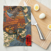 Kuniyoshi Samurai Kitchen Towel Theedoek (Quarter Fold)