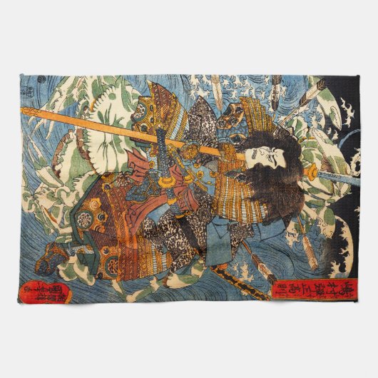 Kuniyoshi Samurai Kitchen Towel Theedoek (Horizontaal)