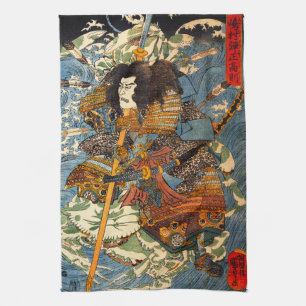 Kuniyoshi Samurai Serviette de cuisine