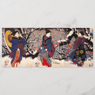 Kuniyoshi Three Women Invitations Kaart