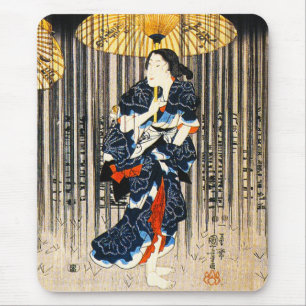 Kuniyoshi trois femmes avec le tapis de souris de