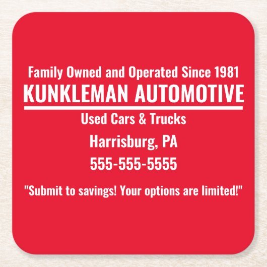 Kunkleman Onderzetters (Voorkant)